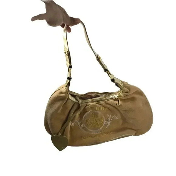 Vintage Juicy Couture Velour Satchel Yellow - Picture 4 of 7